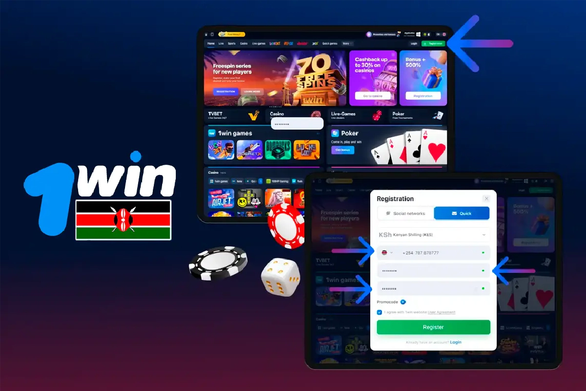 1win registration Kenya